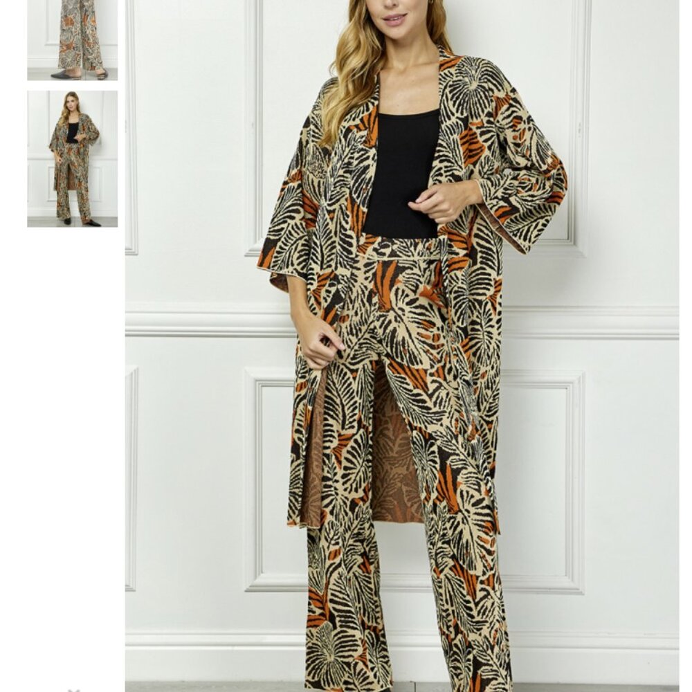 See and Be Seen - Jacquard Long Sweater Pants - NEW